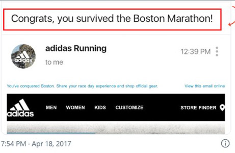 Adidas’ Boston Marathon Email
