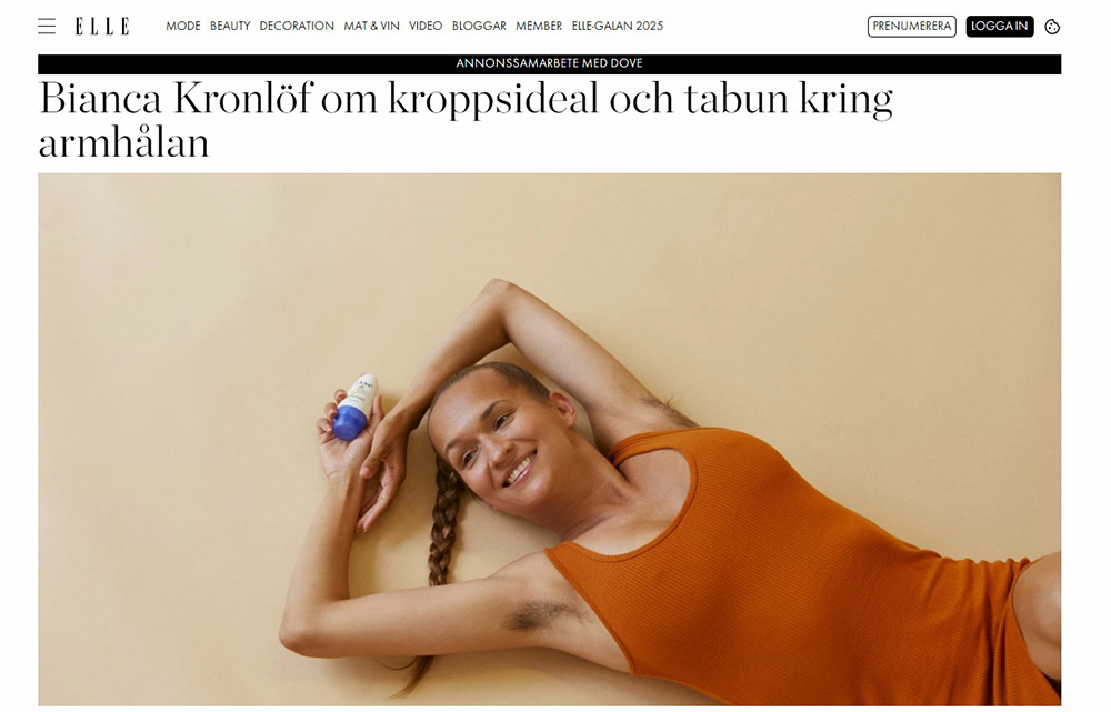 ELLE and DOVE’s “Life under the Arm” Collab