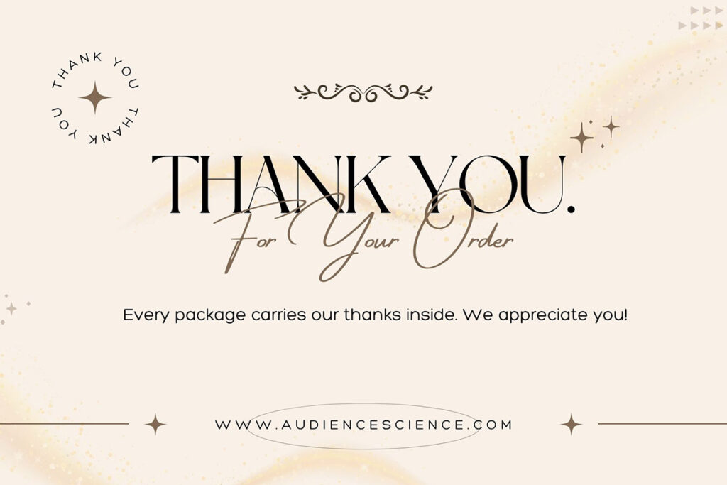 Thank You For Your Order Cards