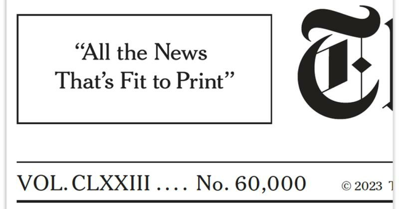 The New York Times – “All the News That’s Fit to Print”